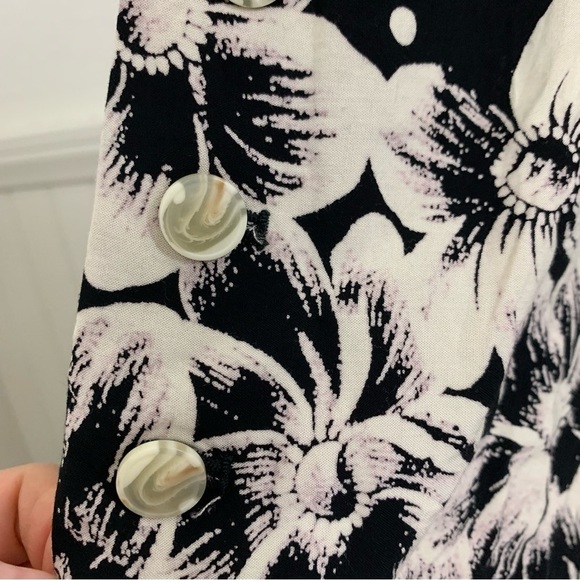 Ett Twa Anthropologie Chesapeake Wide Leg Pants Womens 6 Polka Dot Floral Rayon - Picture 5 of 15